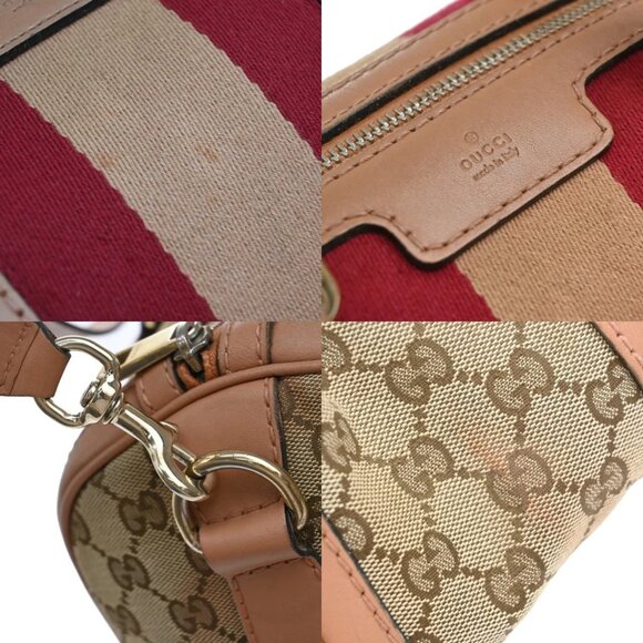 GUCCI Logo GG Pattern 2Way Shoulder Hand Bag Canvas Leather 388-0822225 - Picture 10 of 16